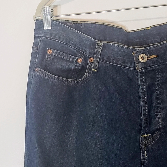 Lucky Brand Jeans 36X33 Button Fly Slim Bootleg 100% Cotton Style 7M10781 Fading - Picture 4 of 16